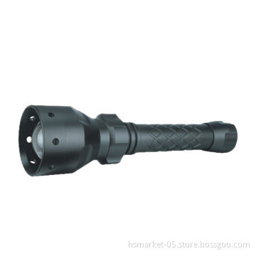 Aluminum alloy 67mm wide angle 1,200 lumen rechargeable LED flashlight powered by 2*18650New